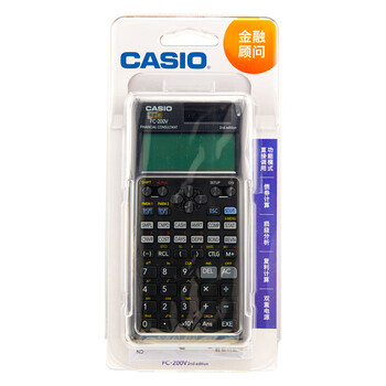 卡西欧（CASIO）金融理财计算器会计财务考试备考学习适用太阳能双电源内置12种金融公式 fc-200V