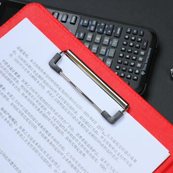 信发 TRNFA TN-B1-03（红色） 商务签约本/经理文件夹/朗诵夹 A4皮革八角插入演讲夹/资料档案整理夹