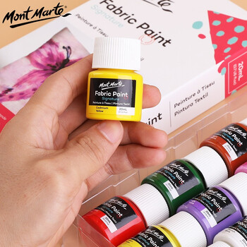 蒙玛特(MontMarte)丙烯颜料8色纺织纤维颜料diy手绘鞋子防水不掉色彩绘画大容量盒装套装VSX-PMHS0022-2