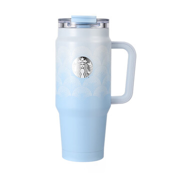 星巴克青雾梦影款双饮口车载杯 双层真空杯身双饮口  880ml 11164854