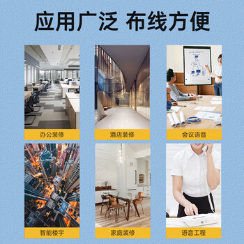 山泽 电话线2芯多股6P2C纯铜线芯语音跳线 办公室座机电话连接线延长线 带水晶头成品线 5米 DH-2005L