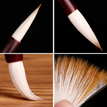 一海堂 文化 文房四宝 笔墨纸砚礼盒 兼毫狼毫羊毫毛笔套装 镇尺墨条笔搁 国庆中秋节节礼盒 玉芙蓉套装