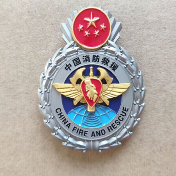 适用于消防员备勤服初级中级软肩章服饰标志领章硬肩标识标牌 dy铁胸