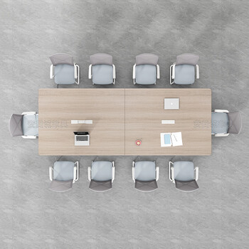 安美诚家具（ANMEICHENG FURNITURE）办公会议桌简约现代长条桌办公桌椅组合  2.0*1.0米【不含椅】