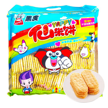 黑皮雪饼仙米饼雪米饼仙贝500g袋装怀旧儿童零食 仙米饼500g*1袋