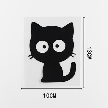 创意车贴纸 动物卡通猫咪可爱汽车贴纸 hy3305 hy3305 黑色 猫10*13cm
