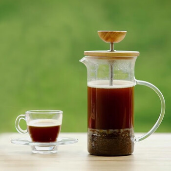 HARIO原装进口法压壶橄榄木咖啡壶茶壶冲茶器咖啡过滤网300ML