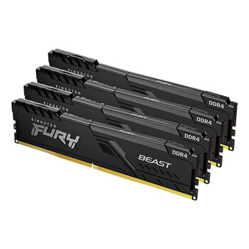 金士顿 (Kingston) FURY 128GB(32G×4)套装 DDR4 3600 台式机内存条 Beast野兽系列 骇客神条