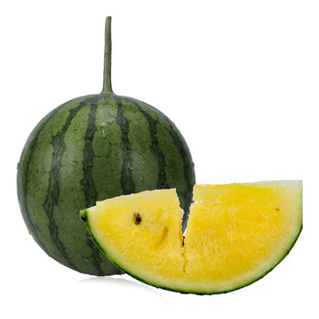 源外园 山东济南仁风富硒小兰西瓜  黄心黄瓤小吊瓜西瓜新鲜水果 四个