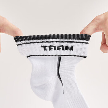 TAAN泰昂羽毛球袜运动袜子加厚毛巾底减震透气中帮男款T343三双装 TAAN泰昂羽毛球袜运动袜子加厚毛巾底减震透气中帮男款T343三双装