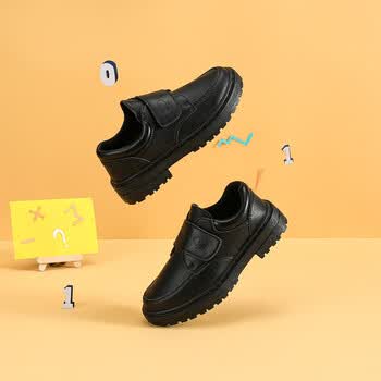 细熙史努比童鞋儿童皮鞋男童小学生休闲皮鞋秋季儿童鞋子黑色26码内长