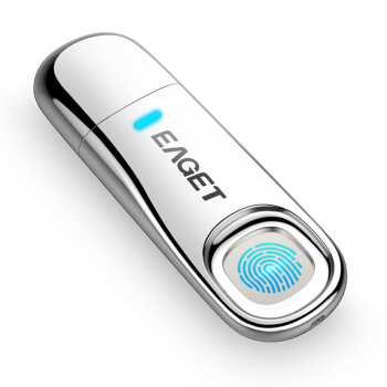 忆捷（EAGET）128GB USB3.0 FU60 指纹加密U盘 防泄密 隐私安全保护 商务办公高速优盘全盘加密