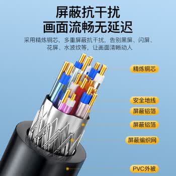 秋叶原（CHOSEAL）HDMI线2.1版 8K60Hz 4K120Hz 电脑电视显示器投影仪数字高清视频连接线 3米 QS8210AT3