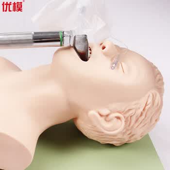 优模 YOMO/J3成人气管插管训练模型牙齿压迫报警急救培训练习教学口咽通气教具气道管理模型可定制