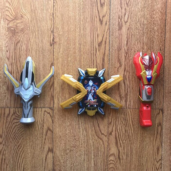 奥特曼儿童玩具银河火花变身器艾克斯闪光召唤器人偶维克特利火炬