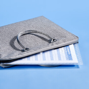 齐心（COMIX）10只装加厚条纹A4透明按扣袋/文件袋/收纳袋发票管理 透明 办公文具EA330