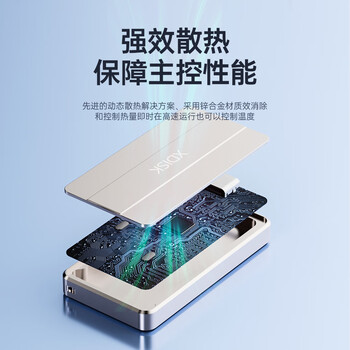 小盘(XDISK)1TB移动固态硬盘（PSSD）M80香槟金Nvme固态硬盘Type-c硬盘长江存储手机直连硬盘2100MB/s