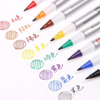 樱花（SAKURA）双头记号笔 黑色 签字笔马克笔油性勾线笔光盘刻字笔 