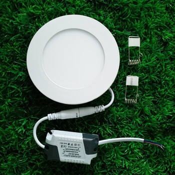 华迪诺led天花板平板灯暗装室内3ww12w15w18w24w圆形面板灯筒灯嵌入式