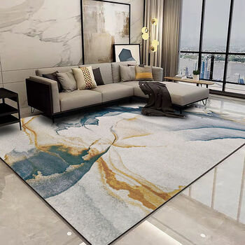 新中式地毯家用客厅茶几沙发地毯垫书房茶水室垫子满铺大面积水墨3宽