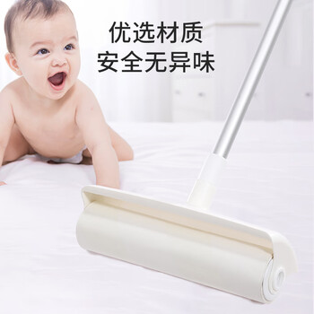 美丽雅粘毛器滚筒沾猫毛黏毛尘衣服床上刷除卷毛大号替换纸20cm共360撕