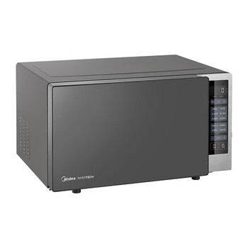 Midea美的微波炉23升家用变频微烤一体机平板光波速热一键解冻智能微烤温度感应微波烤炉一级能效PC23W6