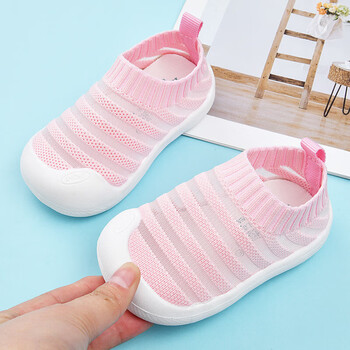 宝宝布凉鞋女夏季婴儿鞋2021新款学步鞋宝宝鞋子一岁男婴幼儿网鞋粉色