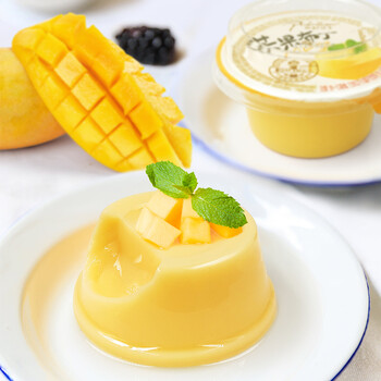 布町女王布丁鸡蛋味布丁芒果布丁果冻儿童零食健康奶冻80g*6杯 芒果味