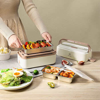 伊莱克斯（Electrolux）蒸煮电热饭盒1L 双层不锈钢内胆电饭盒EGLB6110