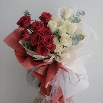 记忆花派鲜花同城配送高档玫瑰混搭花束鲜花速递送女友老婆闺蜜生日