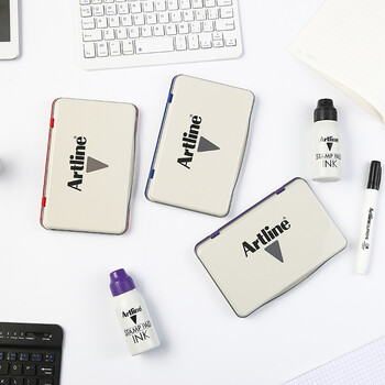 旗牌（Shachihata）Artline 办公财务会计速干快干水性印泥橡胶章通用印台 56*90mm 中号 黑色 EHJ-2