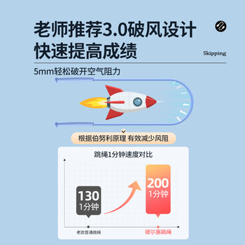 欧梵达跳绳儿童小学生幼儿园一年级3-56岁中考试竞速比赛初学沙专用式子