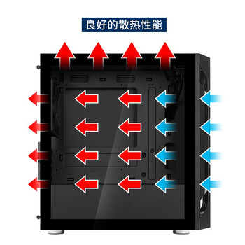 银昕（SilverStone）法拉H1M 黑色MATX办公机箱(支持240水冷/长显卡/标配12cm风扇/非侧透)