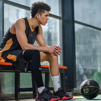 安德玛（Under Armour）护腿运动护膝护具男女防护健身训练骑行跑步足球篮球压缩护腿袜套