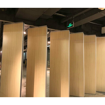 移动隔断墙饭店包间隔音屏风宴会大厅高隔断活动隔墙板折叠门 轨道