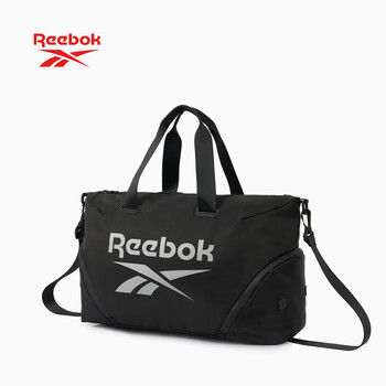 锐步防泼水耐磨健身包男女同款干湿分离独立鞋仓大容量斜挎包 黑色