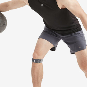 Keep针织髌骨带护膝半月板羽毛球跑步跳绳髌骨固定带可调节灰 一只装