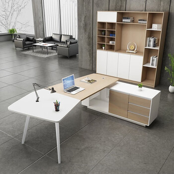 薇泰老板桌办公桌椅组合简约现代办公家具板式大班台总载桌经理主管桌