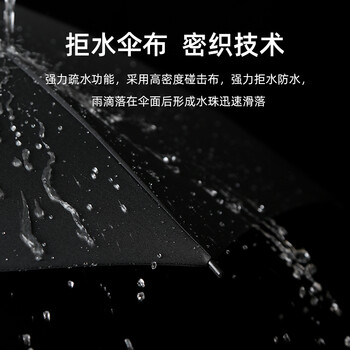 Cmon加大雨伞长柄伞双人超大男士商务雨伞大号防风伞 直杆伞黑色