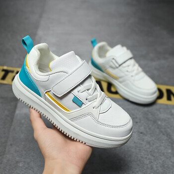 大黄蜂bigwasp儿童小白鞋男童鞋春秋款时尚板鞋中大童低帮白色运动鞋