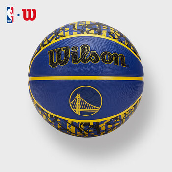 Wilson威尔胜NBA球队橡胶涂鸦系列金州勇士队青少年成人室外7号篮球