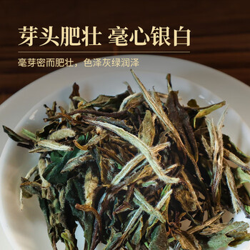 中茶茶叶白茶蝴蝶白牡丹特级松溪白牡丹九long大白黑罐装35g*2罐