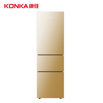 康佳（KONKA）208升 三门冰箱 家用小型 电冰箱 软冷冻室 节能保鲜 企业购专享 BCD-208D3GX