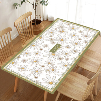 缤谷硅胶皮革餐桌垫防水防油免洗桌布简约ins风家用桌