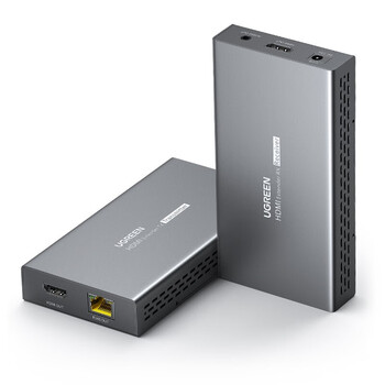 绿联 HDMI延长器120米 4K60HZ高清hdmi转RJ45网口转换器 单网线网络传输信号连接器 一对装10939