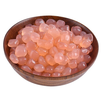 原材料原味椰果粒珍珠脆啵啵啵啵晶球 粉桃味寒天晶球12袋(24斤整箱)