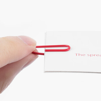 飞兹(fizz)29mm160枚装金属回形针积木盒装不易生锈彩色发票文件曲别针财会办公用品红色FZ21907 