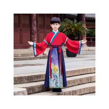 儿童古装汉服男童小孩子古代衣服男童汉服夏季薄款中国风古风公子轻薄