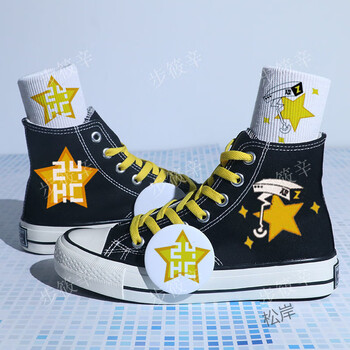 2022春季款凹凸世界迷修周边雷狮男女学生帆布鞋情侣板鞋  定制联名款