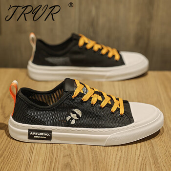 trvr2024新款夏季板鞋男鞋子透气网眼薄款百搭夏款休闲鞋潮牌镂空潮鞋